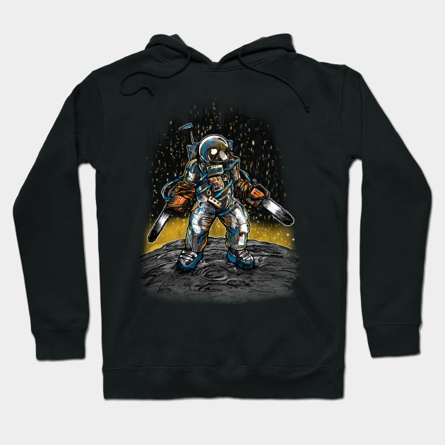 Houston Chainsaw Astronaut Hoodie by nickv47